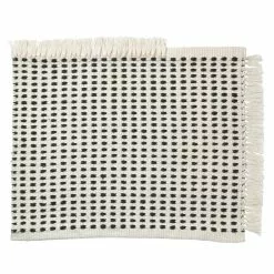 Ferm LIVING Zerbino Way, 50 X 70 Cm, Bianco Naturale - Blu Scuro