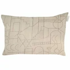 Saana Ja Olli Fodera Per Cuscino Unien Talo, 40 X 60 Cm, Beige - Nero