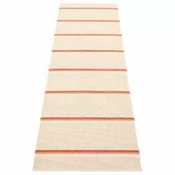 Pappelina Tappeto Olle 70 X 240 Cm, Mattone - Crema