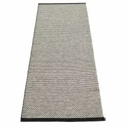 Pappelina Tappeto Effi 70 X 200 Cm, Black - Warm Grey - Vanilla