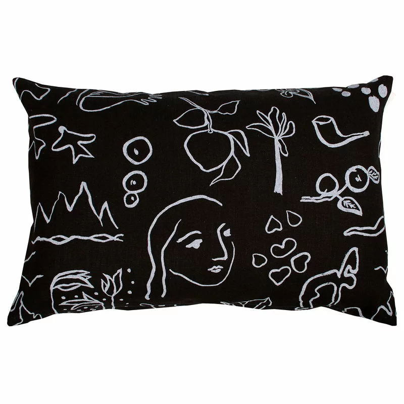 Saana Ja Olli Fodera Per Cuscino Onnenmaa, 40 X 60 Cm, Nero - Bianco 3 Saana Ja Olli Fodera Per Cuscino Onnenmaa, 40 X 60 Cm, Nero - Bianco