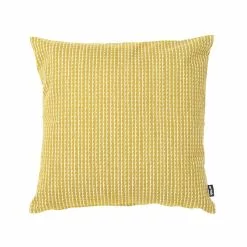 Artek Fodera Per Cuscino Rivi, 40 X 40 Cm, Tela, Giallo Senape - Bianc