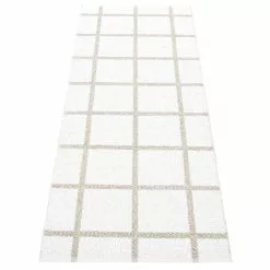 Pappelina Tappeto Ada 70 X 225 Cm, Bianco - Stone Metallic