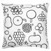 Iittala Fodera Per Cuscino OTC Frutta, 47 X 47 Cm, Nero - Bianco