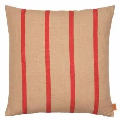 Ferm LIVING Cuscino Grand, 50 X 50 Cm, Camel - Rosso