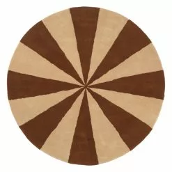 Ferm LIVING Tappeto Taftato Arch, Grande, Marrone Rosso - Bianco Naturale
