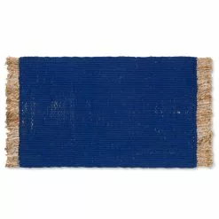 Ferm LIVING Zerbino Mat, 80 X 50 Cm, Blu - Naturale