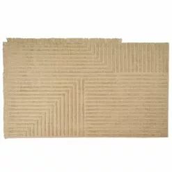 Ferm LIVING Tappeto In Lana Crease, Grande, Sabbia Chiara