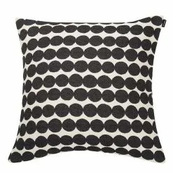 Marimekko Fodera Per Cuscino Räsymatto, Nero-bianco