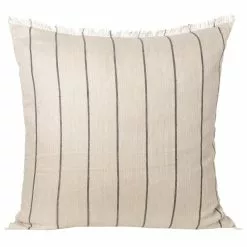 Ferm LIVING Cuscino Calm, 80 X 80 Cm, Beige - Nero