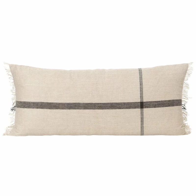 Ferm LIVING Cuscino Calm, 40 X 90 Cm, Beige - Nero 3 Ferm LIVING Cuscino Calm, 40 X 90 Cm, Beige - Nero