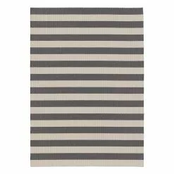 Woodnotes Tappeto Big Stripe In-Out, Grigio Melange - Sabbia Chiara