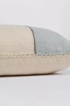 Tikau Cuscino Block, 45 X 60 Cm, Blu - Righe Nere 13 Tikau Cuscino Block, 45 X 60 Cm, Blu - Righe Nere -Vendite Tappeti Cushion blue black stripe 5