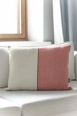 Tikau Cuscino Block, 45 X 60 Cm, Corallo - Nero 9 Tikau Cuscino Block, 45 X 60 Cm, Corallo - Nero -Vendite Tappeti Cushion coral black stripe 2