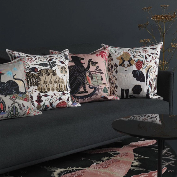 Klaus Haapaniemi & Co Fodera Per Cuscino Les Chats Ryder, Lino 5 Klaus Haapaniemi & Co Fodera Per Cuscino Les Chats Ryder, Lino - immagine 3