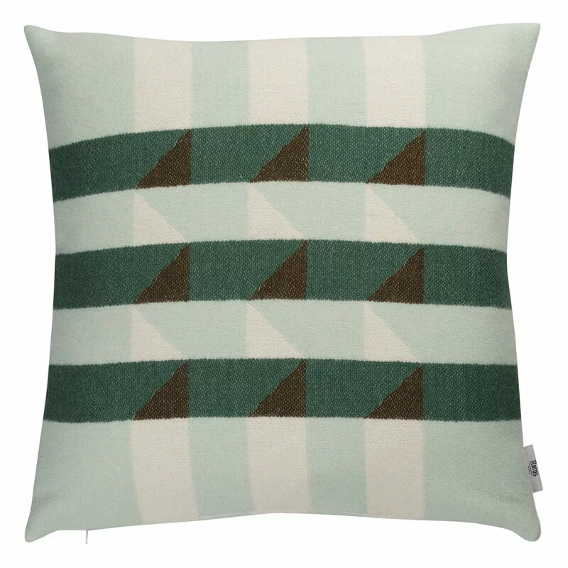 Røros Tweed Cuscino Kvam, 50 X 50 Cm, Verde 4 Røros Tweed Cuscino Kvam, 50 X 50 Cm, Verde - immagine 2