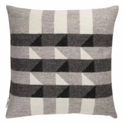 Røros Tweed Cuscino Kvam, 50 X 50 Cm, Scala Di Grigi