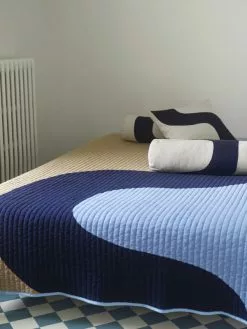 Marimekko Fodera Per Cuscino Seireeni, 50 X 50 Cm, Lino - Blu Scuro -Vendite Tappeti MM 231 home campaign 4 5 22 2077