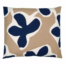 Marimekko Cuscino Kevätkiuru, 60 X 60 Cm, Bianco Naturale - Blu Scuro - Be