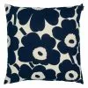 Marimekko Fodera Per Cuscino Pieni Unikko, 50 X 50 Cm, Cotone - Blu Scuro
