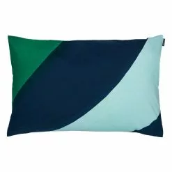 Marimekko Fodera Per Cuscino Savanni, 40 X 60 Cm, Verde - Blu Scuro - Ment