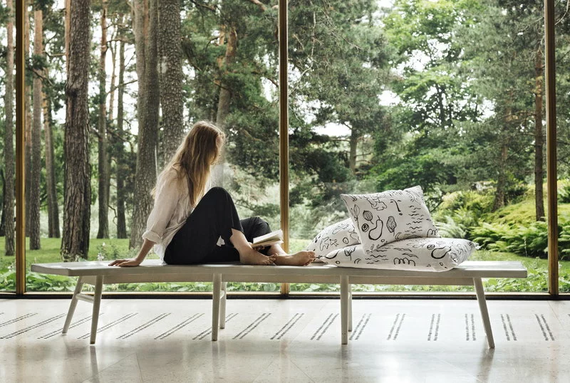 Saana Ja Olli Fodera Per Cuscino Onnenmaa, 40 X 60 Cm, Bianco - Nero 5 Saana Ja Olli Fodera Per Cuscino Onnenmaa, 40 X 60 Cm, Bianco - Nero - immagine 3