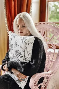 Saana Ja Olli Fodera Per Cuscino Mielenmaisemia 40 X 60 Cm, Bianco - Nero -Vendite Tappeti Saana ja Olli Mielenmaisemia Mindscapes hi res 17