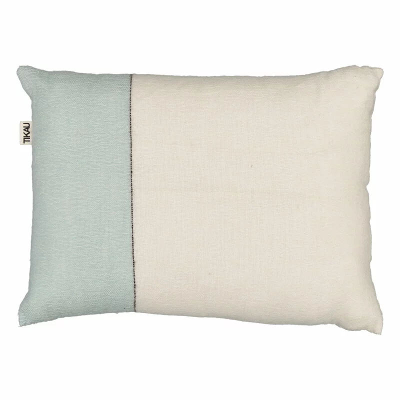 Tikau Cuscino Block, 45 X 60 Cm, Blu - Righe Nere 3 Tikau Cuscino Block, 45 X 60 Cm, Blu - Righe Nere