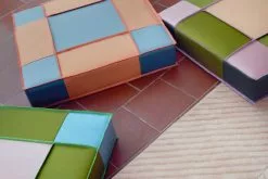 Juslin Maunula Pouf Da Pavimento, 60 X 60 Cm, Beige - Celeste -Vendite Tappeti detail 001 c VILLE VARUMO 1