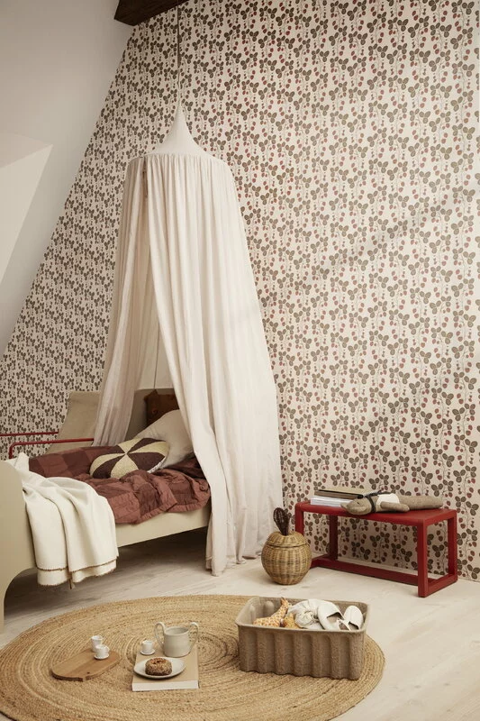 Ferm LIVING Cuscino Ricamato Arch, Rotondo, Marrone Rosso - Bianco Naturale 5 Ferm LIVING Cuscino Ricamato Arch, Rotondo, Marrone Rosso - Bianco Naturale - immagine 3