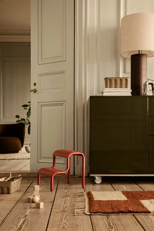 Ferm LIVING Tappeto Annodato Mara, S, Marrone Rosso - Bianco Naturale 4 Ferm LIVING Tappeto Annodato Mara, S, Marrone Rosso - Bianco Naturale - immagine 2