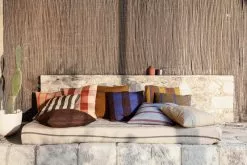 Ferm LIVING Cuscino Grand, 50 X 50 Cm, Verde Oliva - Blu Acceso -Vendite Tappeti fermLIVING SS22 GrandCushion OysterLemonBrightBlue image 1