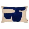 Ferm LIVING Cuscino Lay, 40 X 60 Cm, Sabbia - Blu Acceso -Vendite Tappeti fermLIVING AW22 LayCushionRectangular SandBrightBlue pack 1
