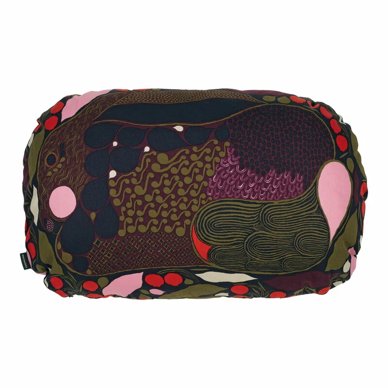 Marimekko Cuscino Rusakko, 70 X 47 Cm, Blu Scuro - Rosso - Marrone 3 Marimekko Cuscino Rusakko, 70 X 47 Cm, Blu Scuro - Rosso - Marrone